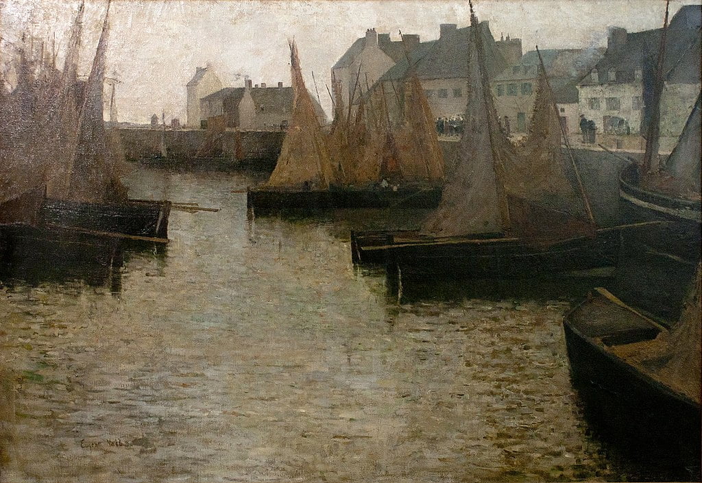 Eugène-Laurence Vail Barques à Concarneau (1884)