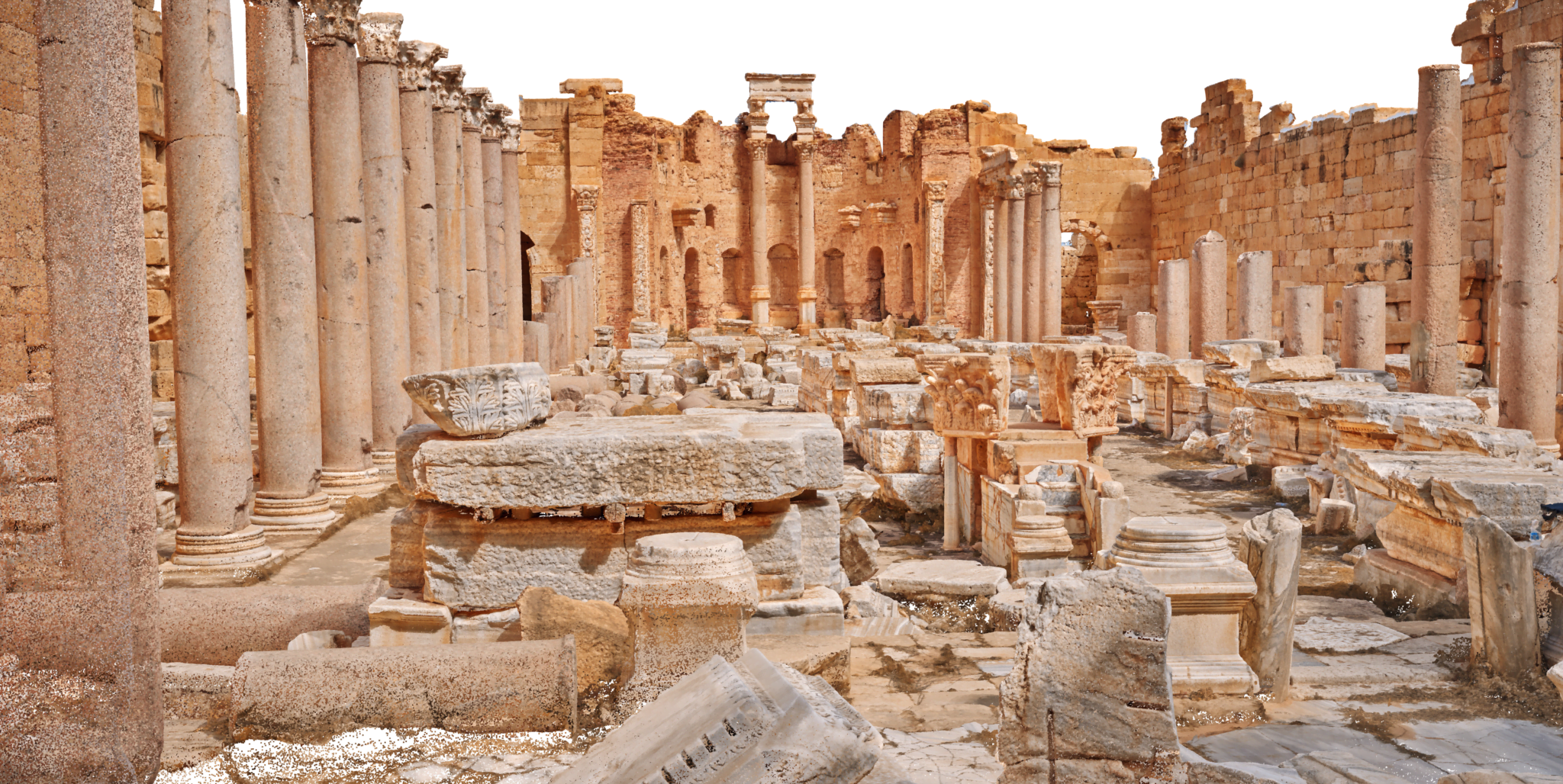 Image 3D de la basilique de Leptis Magna, Libye